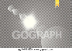 EPS Vector - Lens flare effect isolated on transparent ...