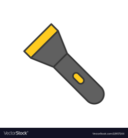 Flashlight equipment police icon related editable