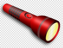 Red and black flashlight illustration, Flashlight Torch ...