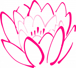 12 Petal Pink Lotus clip art - vector clip art online, royalty ...