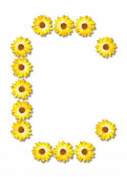 Clipart - Floral alphabet, C