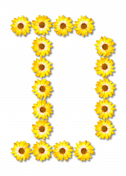 Clipart - Floral alphabet, D