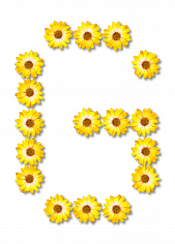 Clipart - Floral alphabet, G