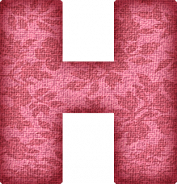 Presentation Alphabets: Pink Flower Fabric Letter H | ABC Imaginary ...