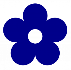 Dark Blue Flower Clipart