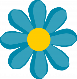 Clipart - Blue flower