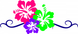 Hawaiian Flower Border Clipart