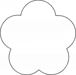 Clipart - Flower 5 Scallop Circle Background, plain