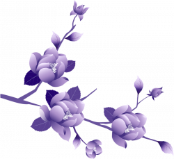 Purple Floral Clipart