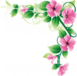 Flowers Corner Frame | Art | Flowers, Flower border clipart, Clip art