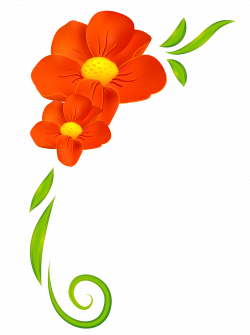 Orange Flower Decor PNG Clipart | Gallery Yopriceville - High ...