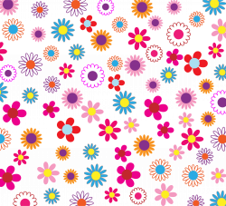 Clipart - Colorful Floral Pattern Background