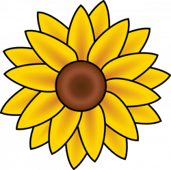 Free Printable Sunflower Stencils | Sunflower clip art - vector clip ...