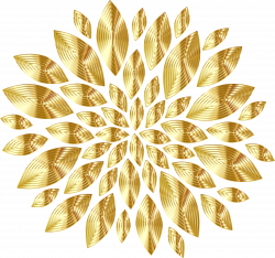 Clipart - Gold Flower Petals Variation 3