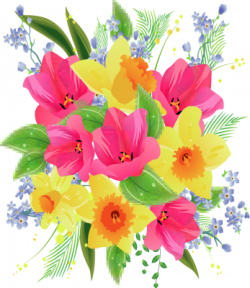 happy birthday flower clipart 9320 - Birthday Flower Bouquet Clipart ...