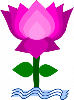 Purple lotus flower vector black and white library - RR collections