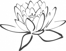 Clip Art Black And White Lotus Flower Clipart