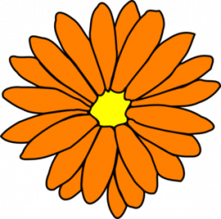 Orange Flower Clip Art at Clker.com - vector clip art online ...