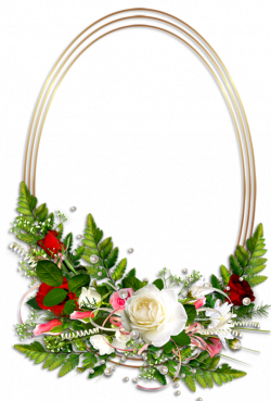 Oval Transparent Photo Frame with Flowers | s | Pinterest | Flower ...