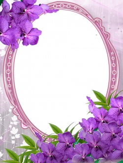 Pink Transparent Frame with Purple Flowers | Clipart | Pinterest ...