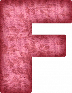 Presentation Alphabets: Pink Flower Fabric Letter F