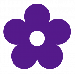 Flower clip art black and white library purple - RR collections