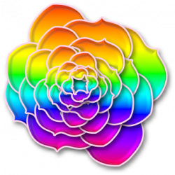 Rainbow Roses Clipart