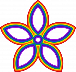 Clipart - Rainbow Flower