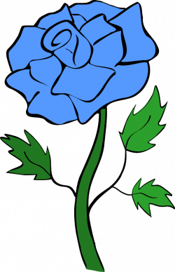 Blue Rose Flower Clipart