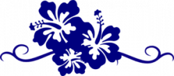 Hibiscus Swirl Border Three Blue Flowers Clip Art at Clker.com ...