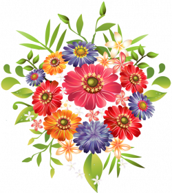 Floral a bouquet of summer flowers clip art - Clipartix