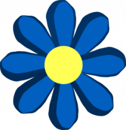 Blue Spring Flower Clipart