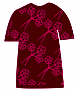 T-shirt Red Flower Blue free commercial clipart - T Shirt,Red,Brown ...