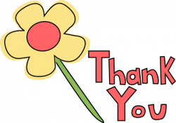 images of thank you clip art | Thank You Flower - clip art image of ...