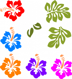Hawaiian Flower Clip Art | Tropical Mix clip art - vector clip art ...