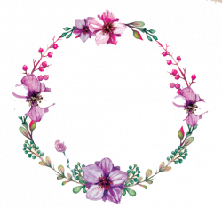 Free Watercolor Wreath With Flowers Download Vector, Clipart, PSD ...