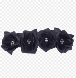 black flower crown transparent PNG image with transparent ...