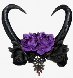 horns #crown #flowers #purple #black #goth #gothic - Forest ...