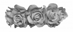 Flowercrown Flower Crown Grey - Black And White Flower Crown ...