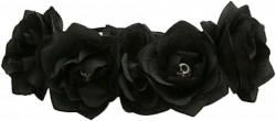 Black Flower Crown Transparent & PNG Clipart Free Download - YWD