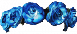 Dark Blue Clipart Crown - Blue Flower Crown Png ...
