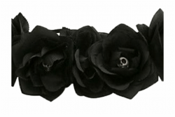 Flowercrown Flower Tumblr Gothic Black Flower Crown - Black ...