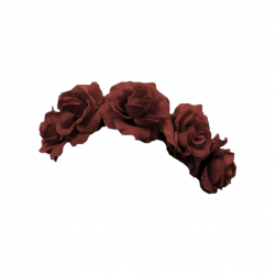 red crown flower rose flowers roses tiara burgundy brow...