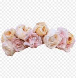 ink flower crown floral garland, flower garlands, - pink ...