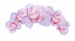 Flower Headband Roses Pink Glitter Purple Flower Crown ...