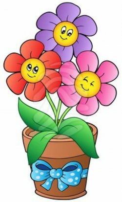 clip art flower pot - Google Search | Cartoon flowers ...