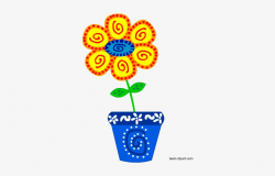 Colorful Flower Pot, Free Spring Season Clip Art Image ...