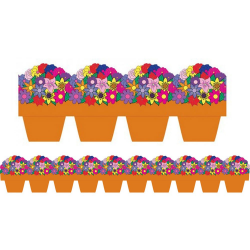 Flower Pot Die Cut Border