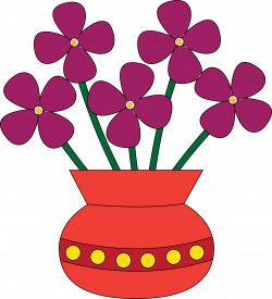 Flower Vases With Flowers Clipart