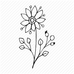 Black And White Flower clipart - Flower, Drawing, Doodle ...